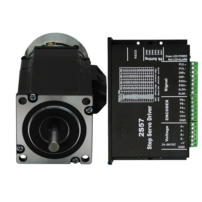 

Built-in high precision encoder nema 23 2 phase 2.2N.m 4.2A brushless electric closed loop stepper motor kit with brake