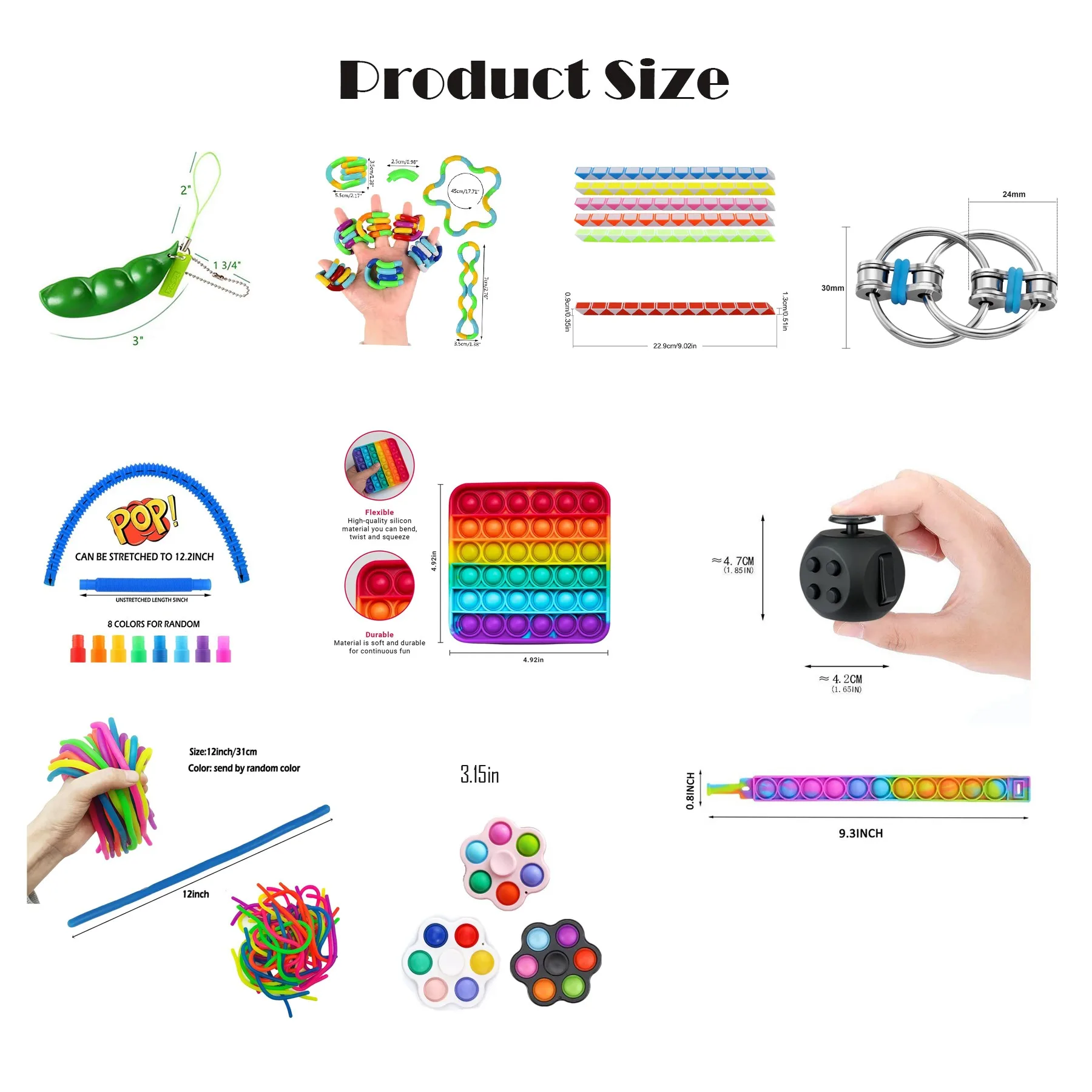Fidget Toys Surprise Box Set Advent Countdown 12days,Antistress Anti Stress Relief Toys Packs for Kids Adults Gift Austim ADHD