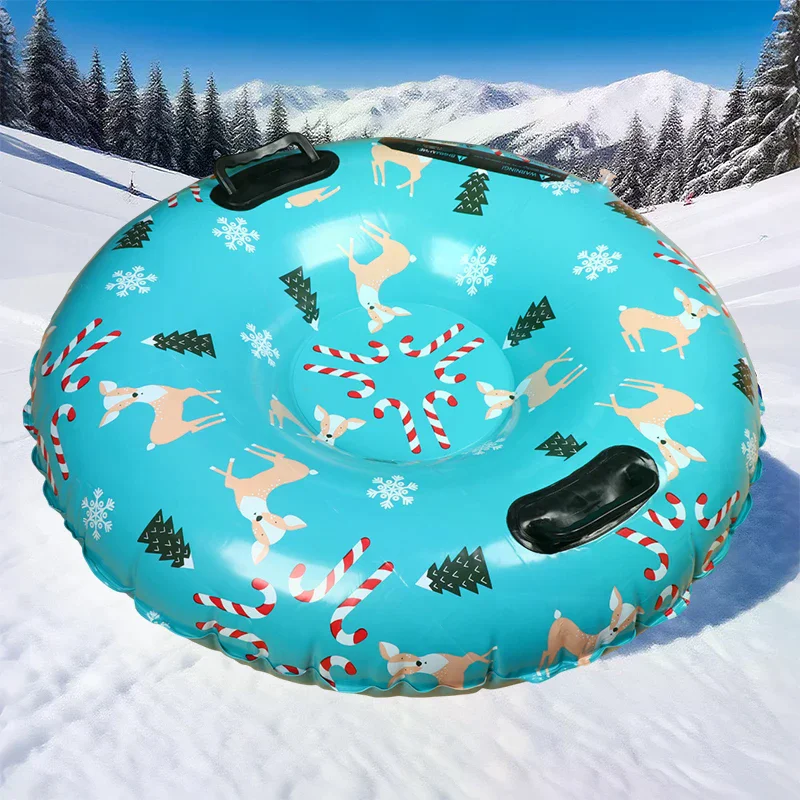 

Ski Ring Inflatable PVC Sledding Tube Thicken Snow Tubing Winter Snow Tube With Handle Snow Racer Durable Snow Sled Board