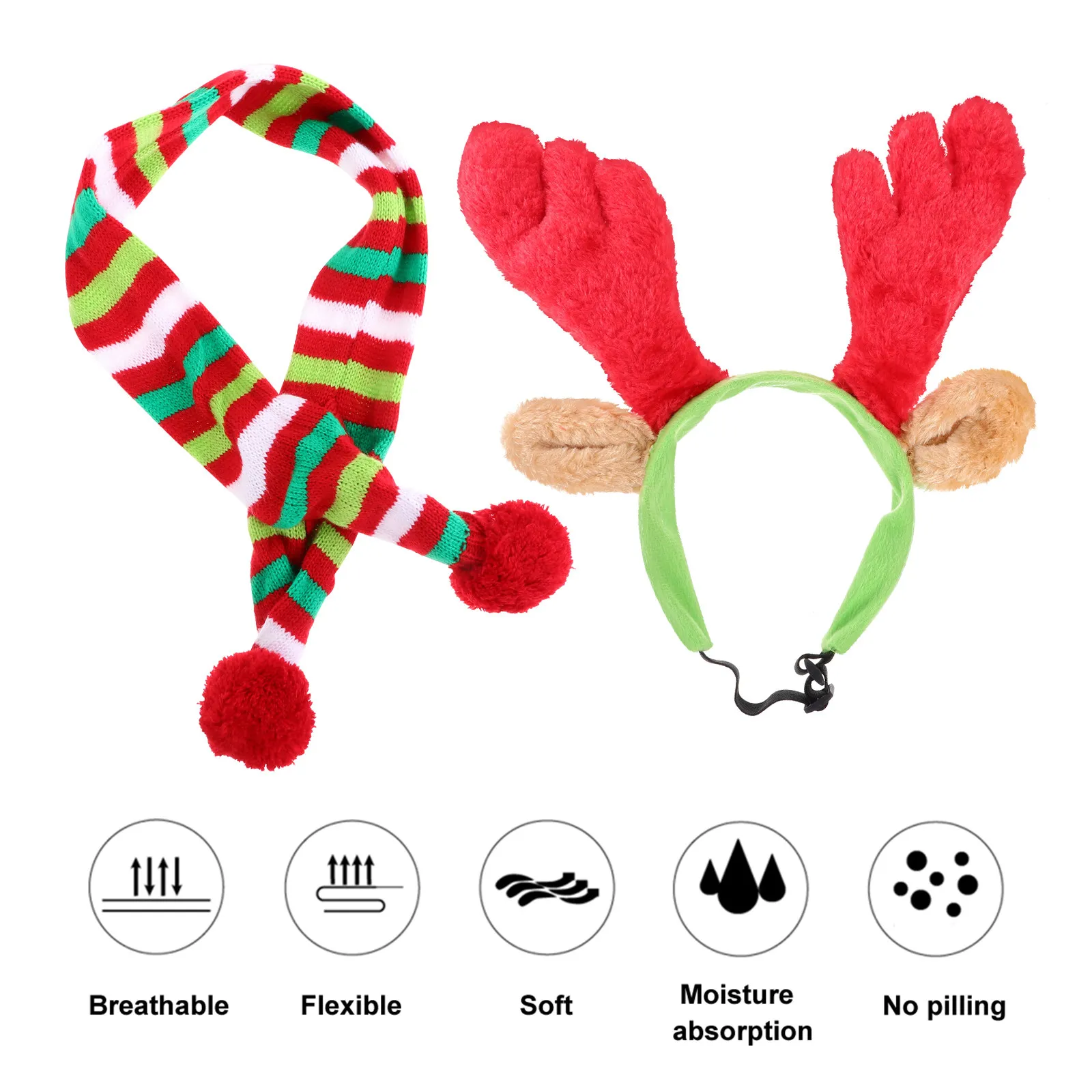 1 set Christmas Dog Pet Decora - Reindeer Antlers Headband 评论和价格