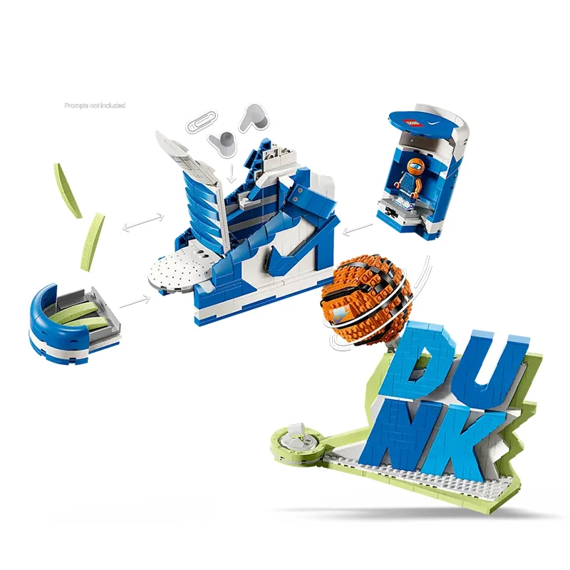 مجموعة مكعبات بناء ليغو ذات العلامة التجارية Nike Co هدية للأطفال لتزيين المكتب والمناظر الطبيعية الصغيرة