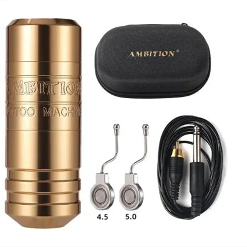 Ambition Torped Tattoo Pen Machine Kit Powerful Brushless Motor Stroke 4.0-4.5-5.0mm RCA Cable Connector