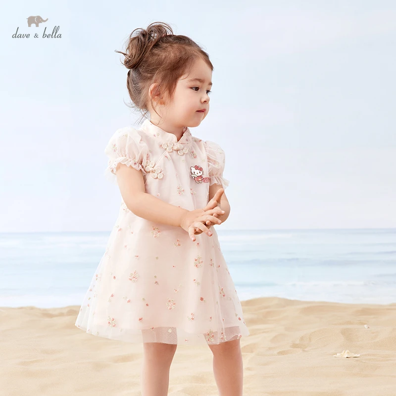 Dave Bella Brands Designer Girls' Dresses Fashion Summer Hanfu Children Dresses Vintage Clothing For Girls DB2222069