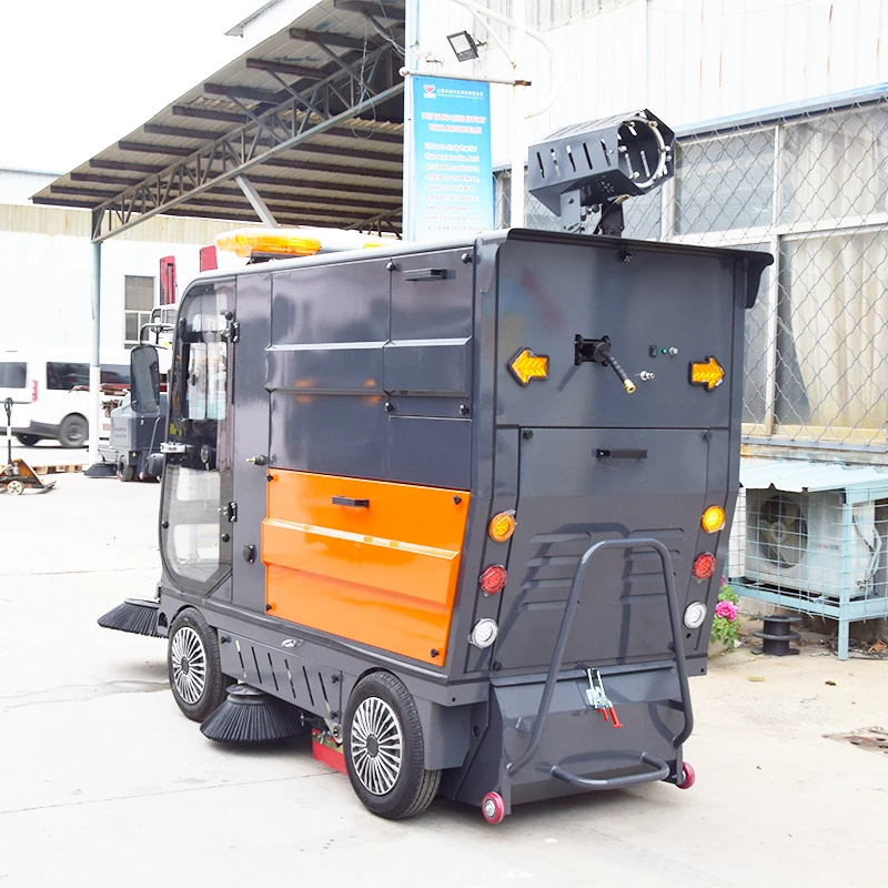 Customized Professional Ride-On New Road Sweeper 2400mm Width 35000m2h Productivity 4000W High Torque All Weather Industrial Sel