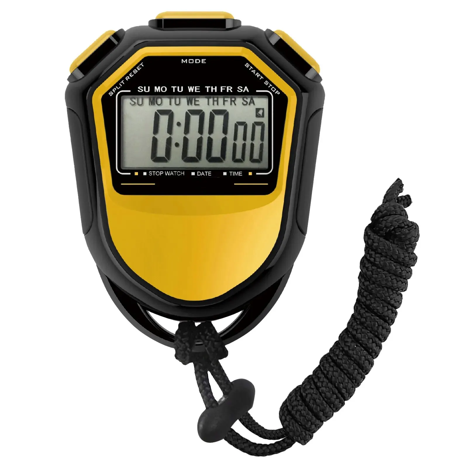 Waterproof Stopwatch Digital Handheld LCD Timer Chronograph Sports Counter with Strap for Swimming Running Football Training