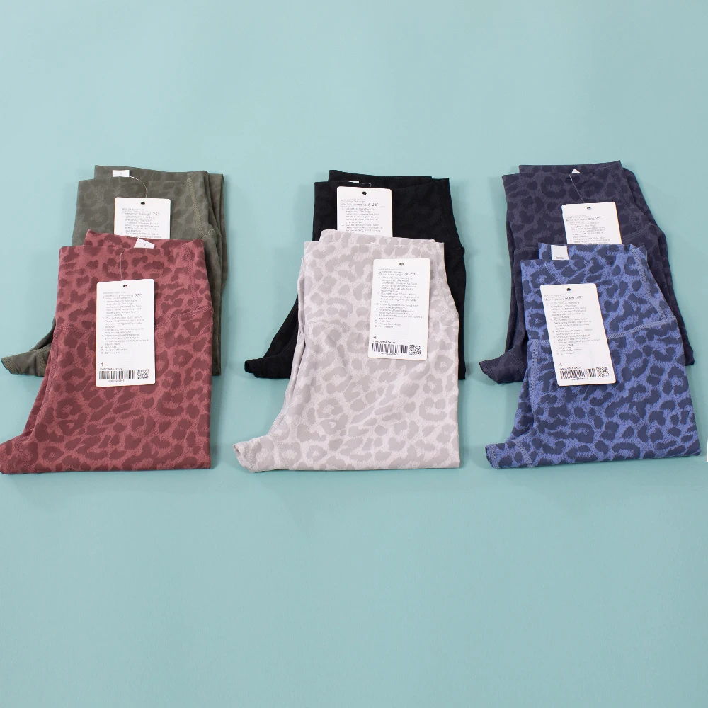 LULU FLORA Yoga-Kleidung, Damen-Sport- und Fitnesshose, Leopardenmuster, schnelltrocknend, eng anliegend, hohe Taille, angenehmes Tragegefühl. – Detail 7