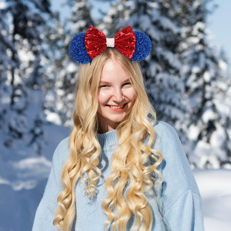 Disney Mickey Mouse Ears Headband Women Children Party Hair Accessories Independence Day Headbands for Kids Girls Fine Hairbands