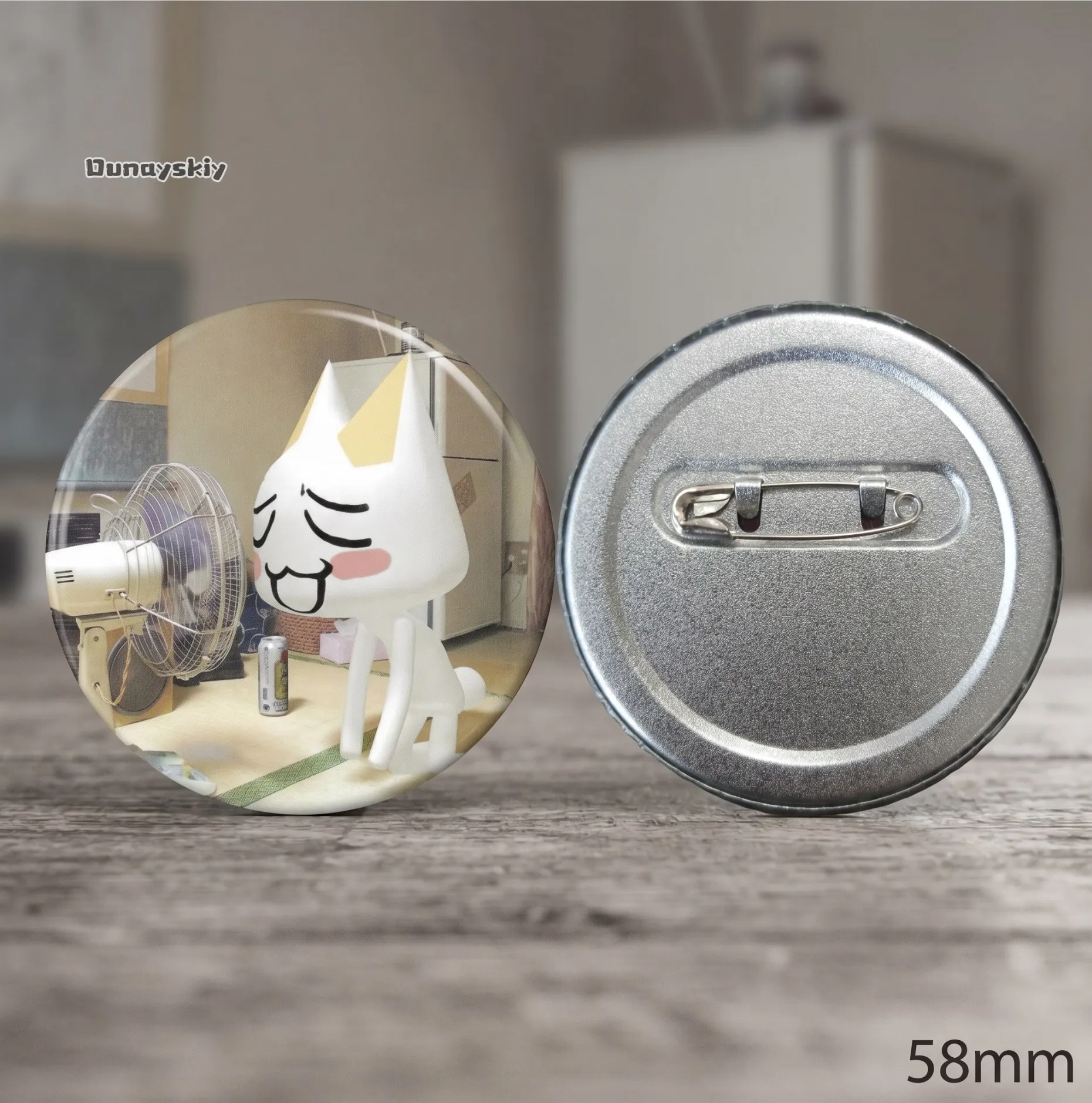KS*27Inoue Toro Anime Pin Badge Doko Demo Issyo Collectible Brooch Kawaii Cat Toro Inoue Mascot Sony Cute Button Gift Toro Badge