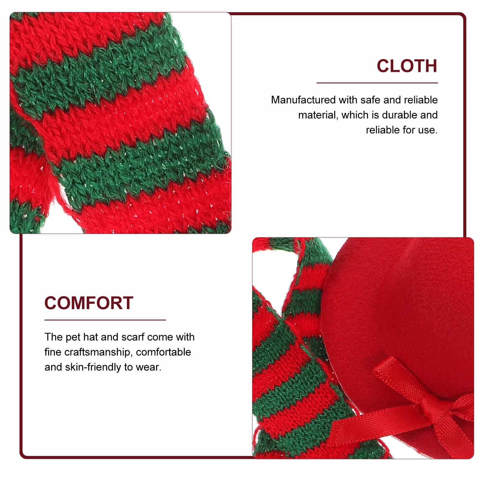 

2Pcs Pet Hat Prop Set Dog Headdress Scarf for Xmas Birthday Party Daily Use Fine Craftsmanship Comfortable Fit Trendy Pet