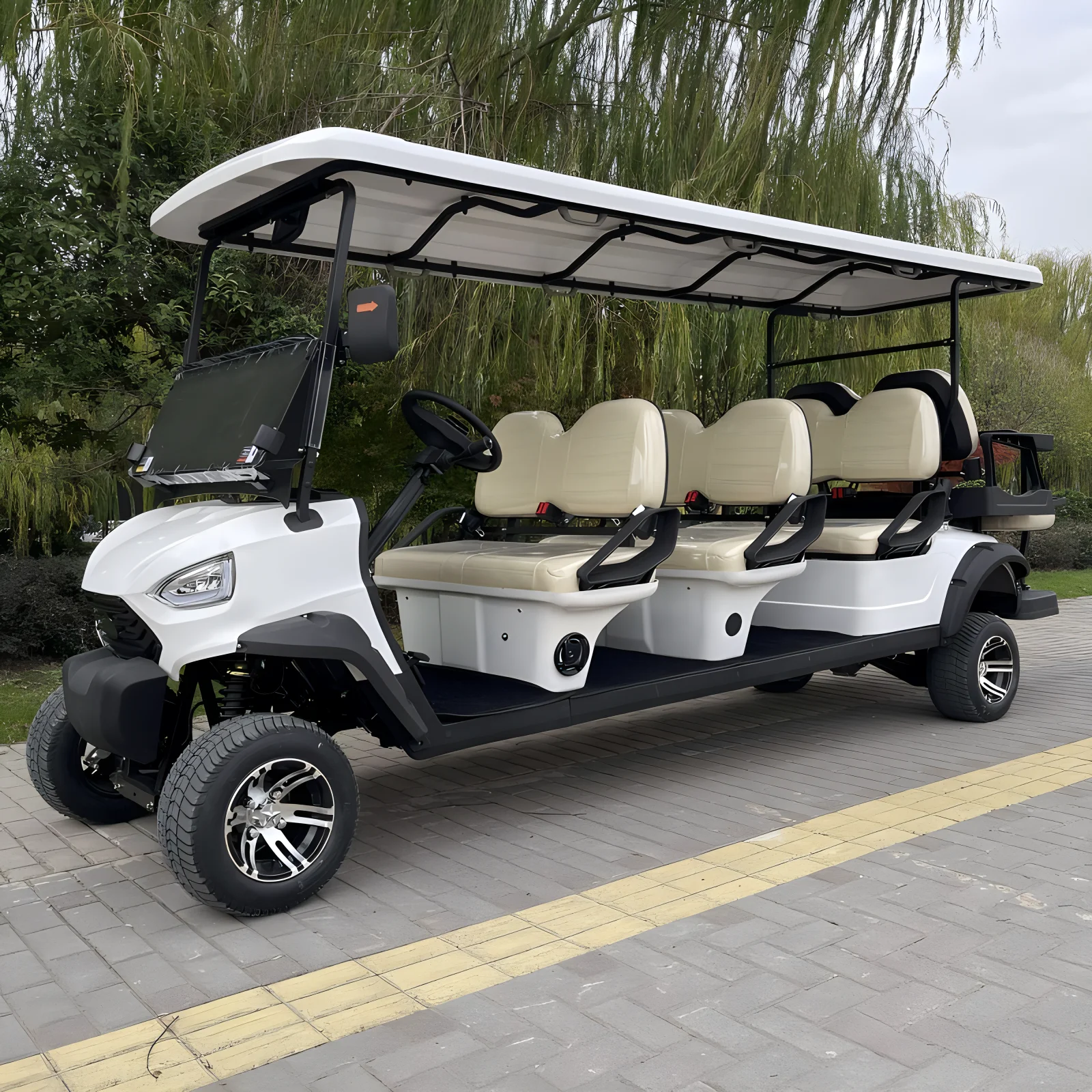 مصنع 2025 عربة جولف كهربائية للكبار 4-عجلات عربة جولف حديقة سيارة لمشاهدة معالم المدينة الكهربائية بالجملة #3