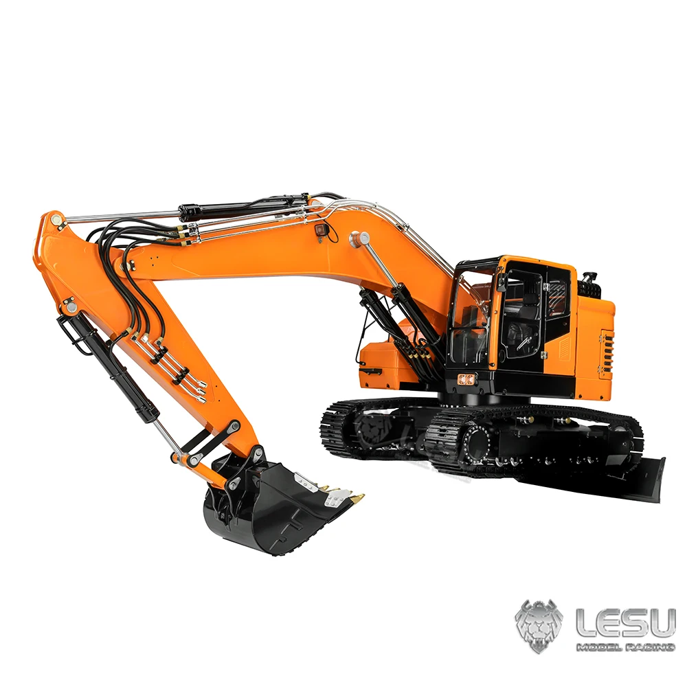 Disponibile LESU 1/14 RC Escavatore idraulico Aoue ET26L 2 bracci telecomando modello scavatore in metallo verniciato luci assemblate TH23047