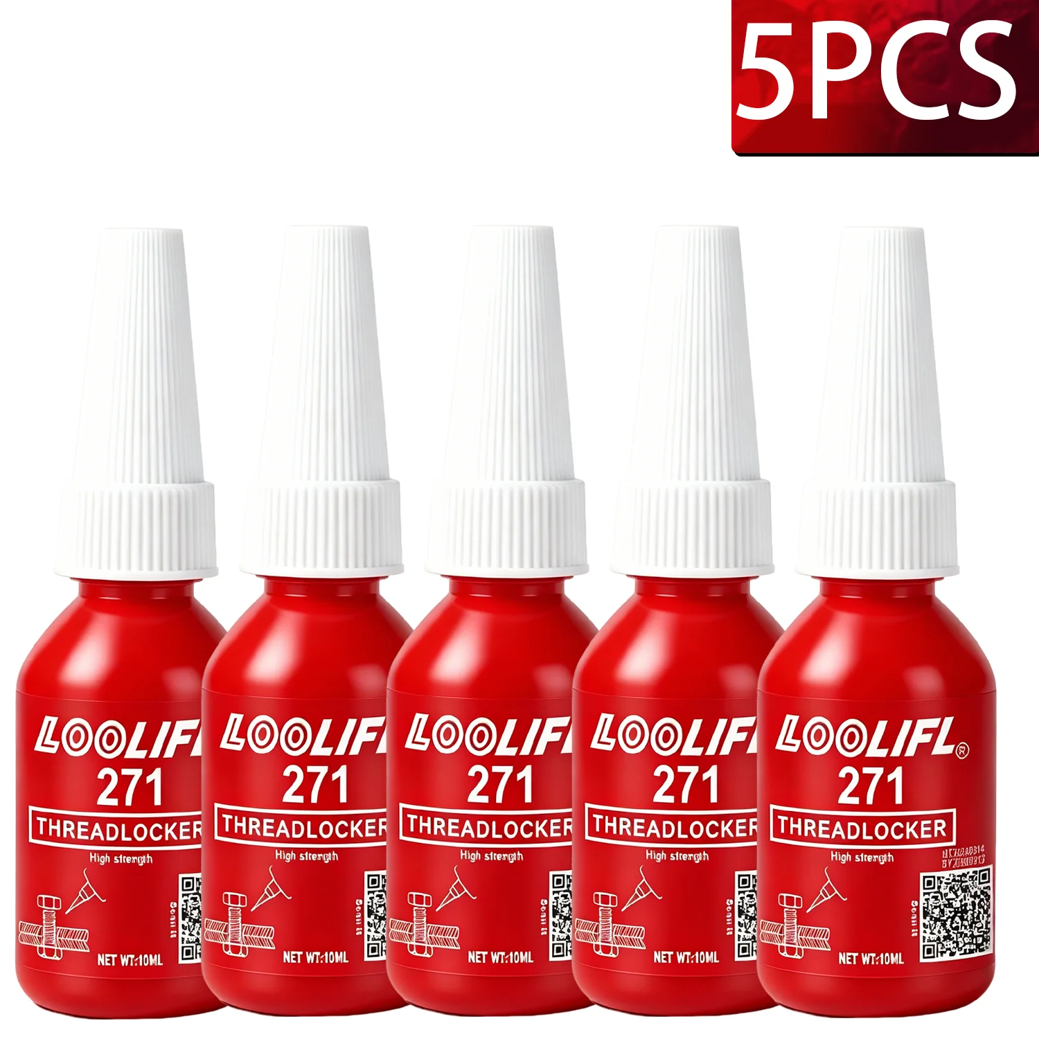 243 271 50g Anaerober Roter Schraubenkleber Schraubensicherung Gewindesicherung Stark Rutschfest Befestigungsgewinde-Sicherung Anti-Lose Hohe Festigkeit