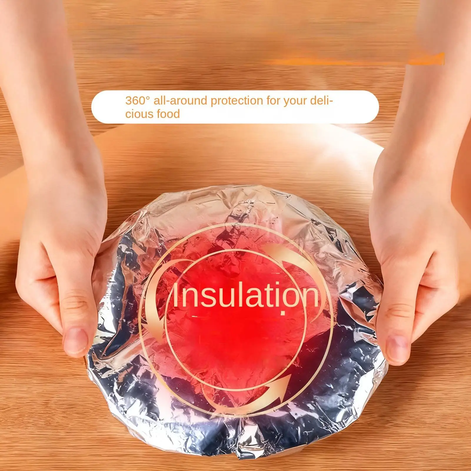 Aluminum Foil Insulation Cover Heat-Resistant Dust Proof Aluminum Foil Heat Retaining Covers for Home Kitchen Picnic BBQ Dining