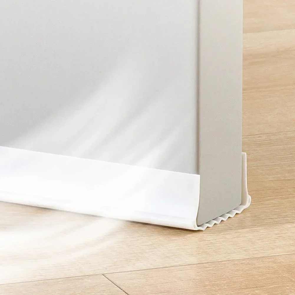 Tira de sellado inferior para espacio de puerta de PVC, resistente al agua, 96cm, tapón excluidor de tiro, bloqueador de puerta, sello protector a prueba de polvo y sonido