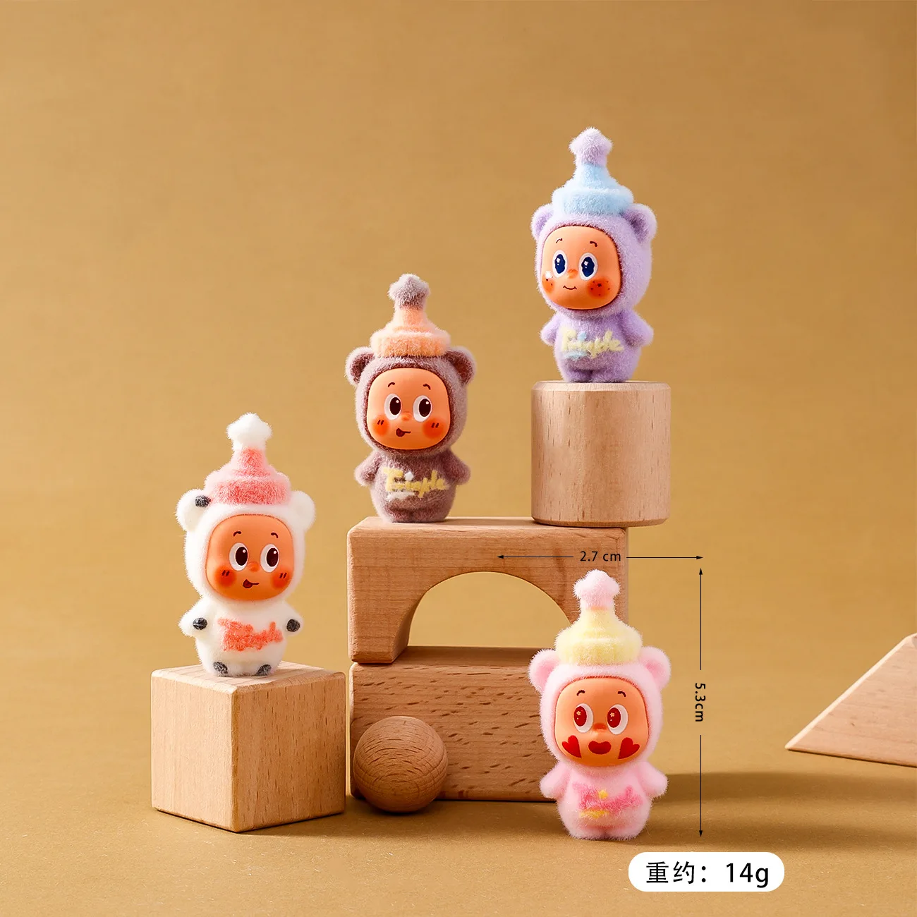 10 قطع من دمية الدب الكرتونية اللطيفة على شكل حيوان كرتوني، زينة ناعمة لطيفة لسطح المكتب