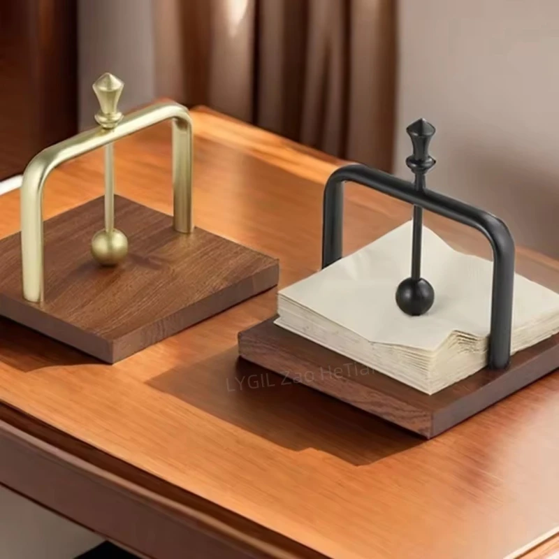 Cafe Napkin Holder Western Restaurant Paper Towel Holder Solid Wood Hotel Paper Towel Box Homestay Tabletop Paper Towel Holder