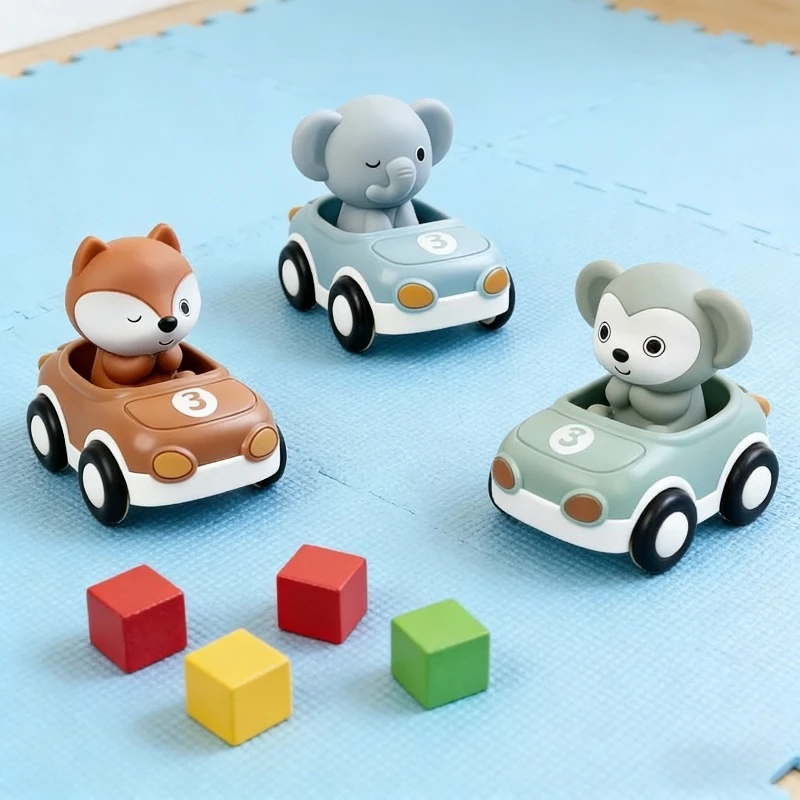 Baby Car Toy Detachable Food Grade Rubber Finger Cots Multiple Gameplay Water Play Racing Baby Car Toy Exercise Reaction Ability