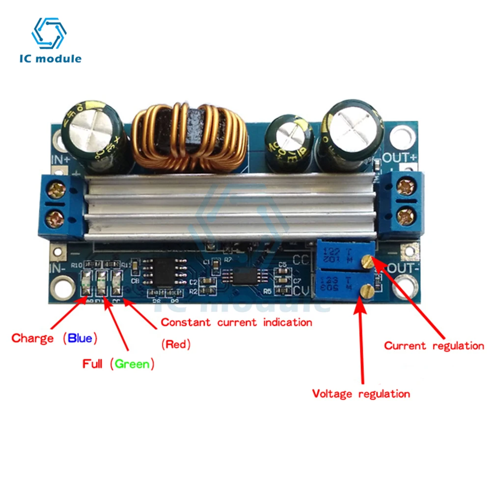 CC CV Adjustable 3A 35W DC 5 -30V to DC 0.5 -30V Step Up Down Buck Boost Converter Power Supply Module Voltage Regulator