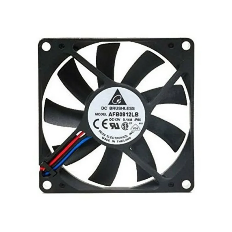 

Вентилятор охлаждения L+ для Delta Electronics Slim Quiet Cooling Fan AFB0812LB 80x80x15 мм с датчиком оборотов, 3-контактный