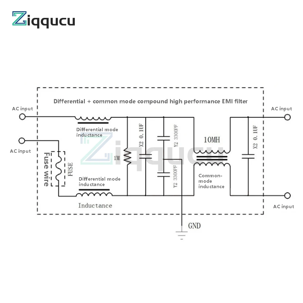 Voeding Filter Emi Hoogfrequent Filter Emi Power Filter AC110-220V 2a 4a 10a 20a Filterbord