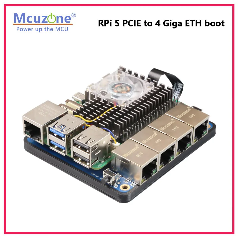 Imagem -05 - Raspberry pi Pcie para Gigaba Ethernet Boot Driver Livre com Rpi os e Openwrt Mprg4-case