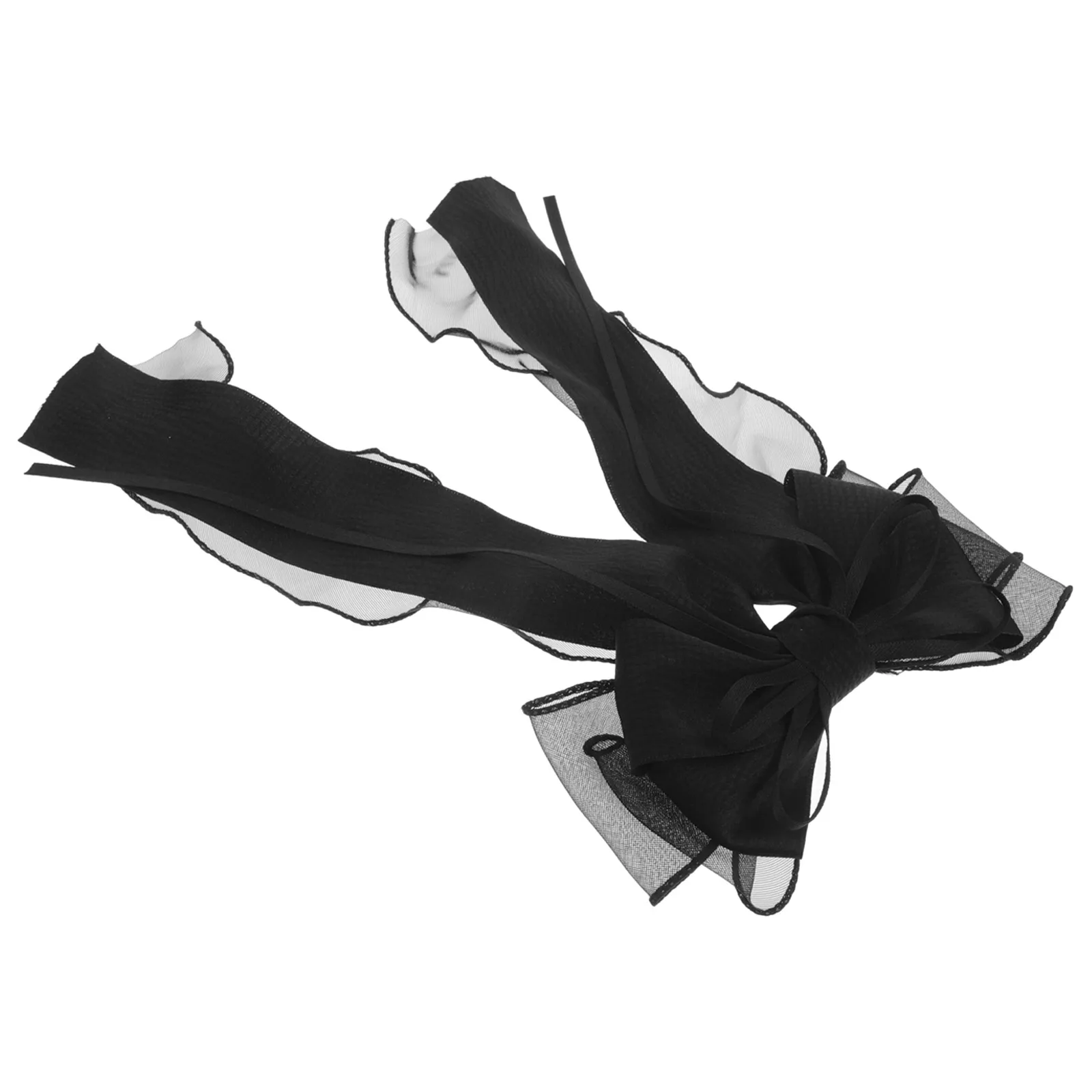 

Black Bows Hair Accessories Large Bowknot Clips for Women Girls Mesh Ribbon Claw Tail Decor Gothic Lace Present