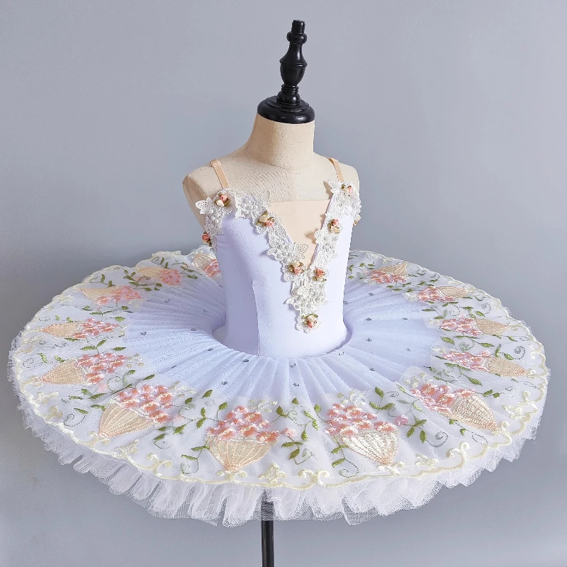 Classic Professional Ballet Tutu Kids White Swan Lake Ballerina Party Dance Costume Ballet Dress Princess Birthday Costumes