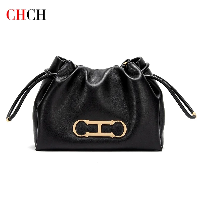 Fashion Classic Shoulder Bag 2025 New Commuter Solid Color Drawstring Design Single Shoulder Bag Crossbody Bag Wallet