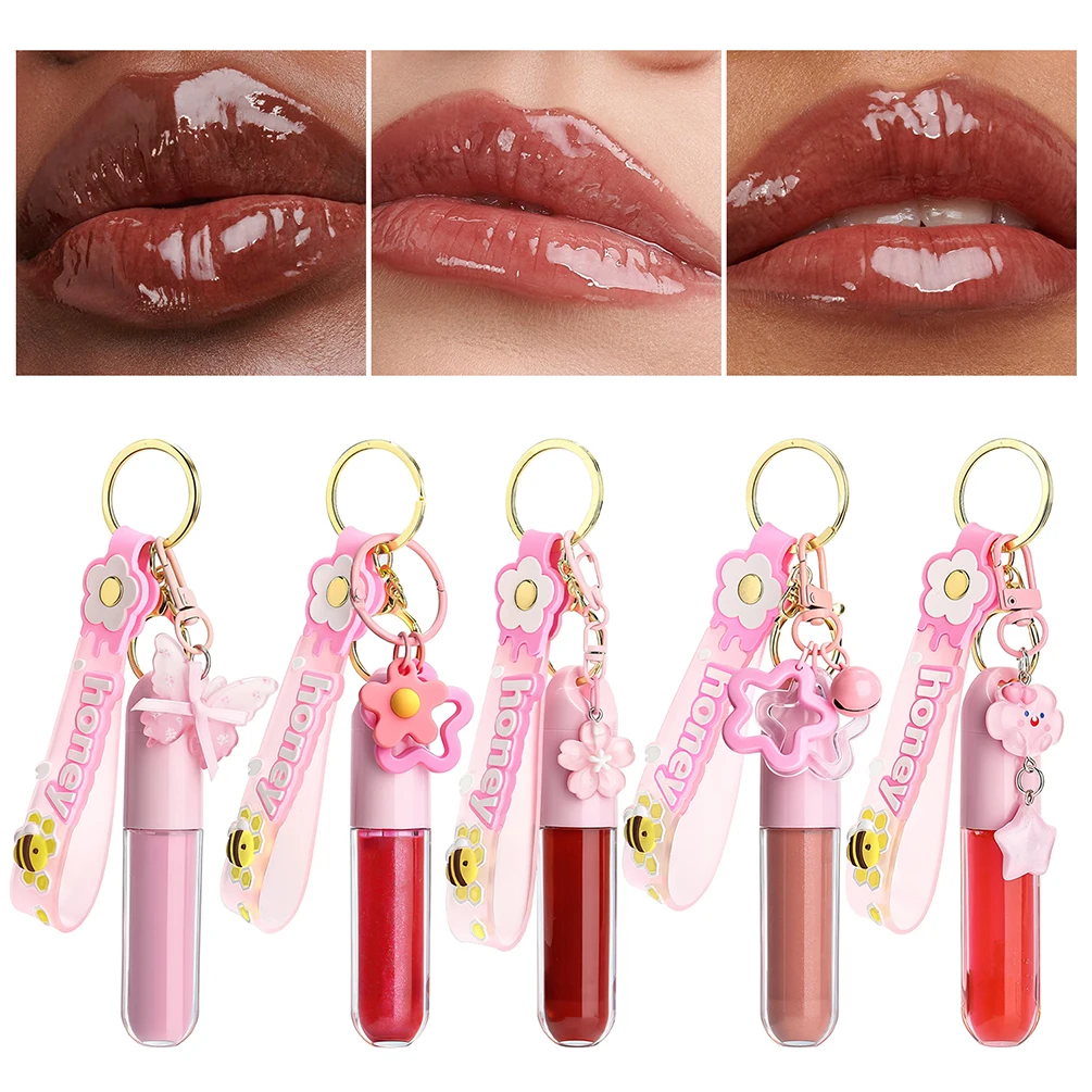 Custom Logo 58 Colors Lip Gloss Private Label Pigment Long Lasting Waterproof Non-stick Moisturizing Hydrating Makeup Wholesale