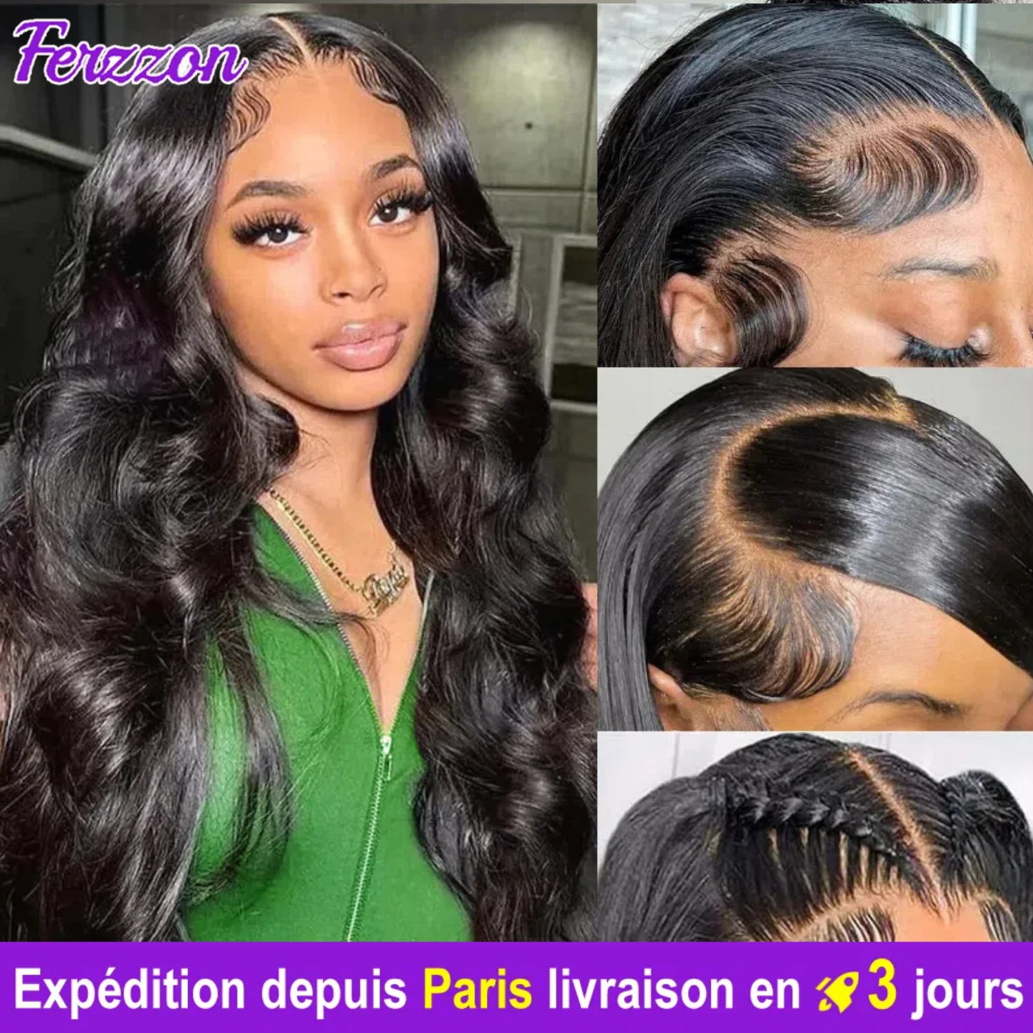 Human Hair Wigs 13x4 13x6 Lace Front High Density 200% Body Wave Lace Wig Pre Plucked 100% Wig Closure 4x4 Human Hair 3 Day Delivery France