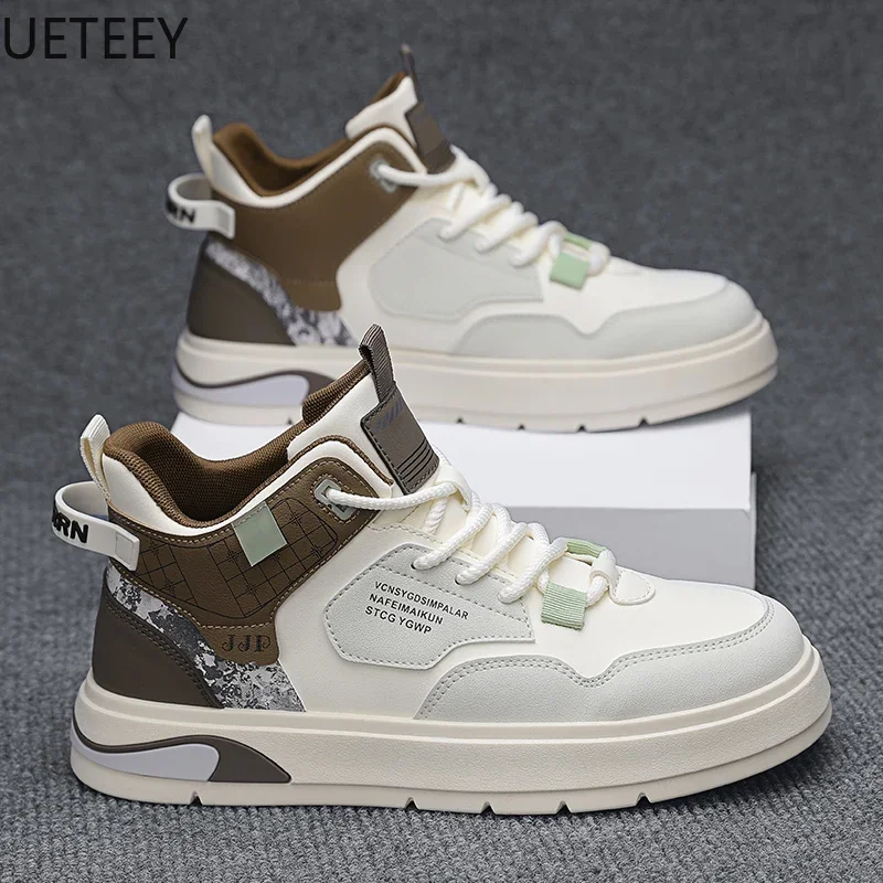 Men Sneaker Men's Sneakers 2024  Lace-up Trendy All-match High Tops Non-slip Popular Model UETEEY Men's Casual Explosive Style