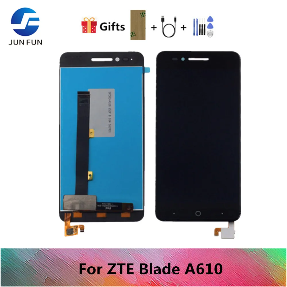 Black LCD For ZTE Blade A506 A510 A512 A521 A530 A606 A531 A610 LCD Display Touch Screen Digitizer Assembly Replacement +Tools