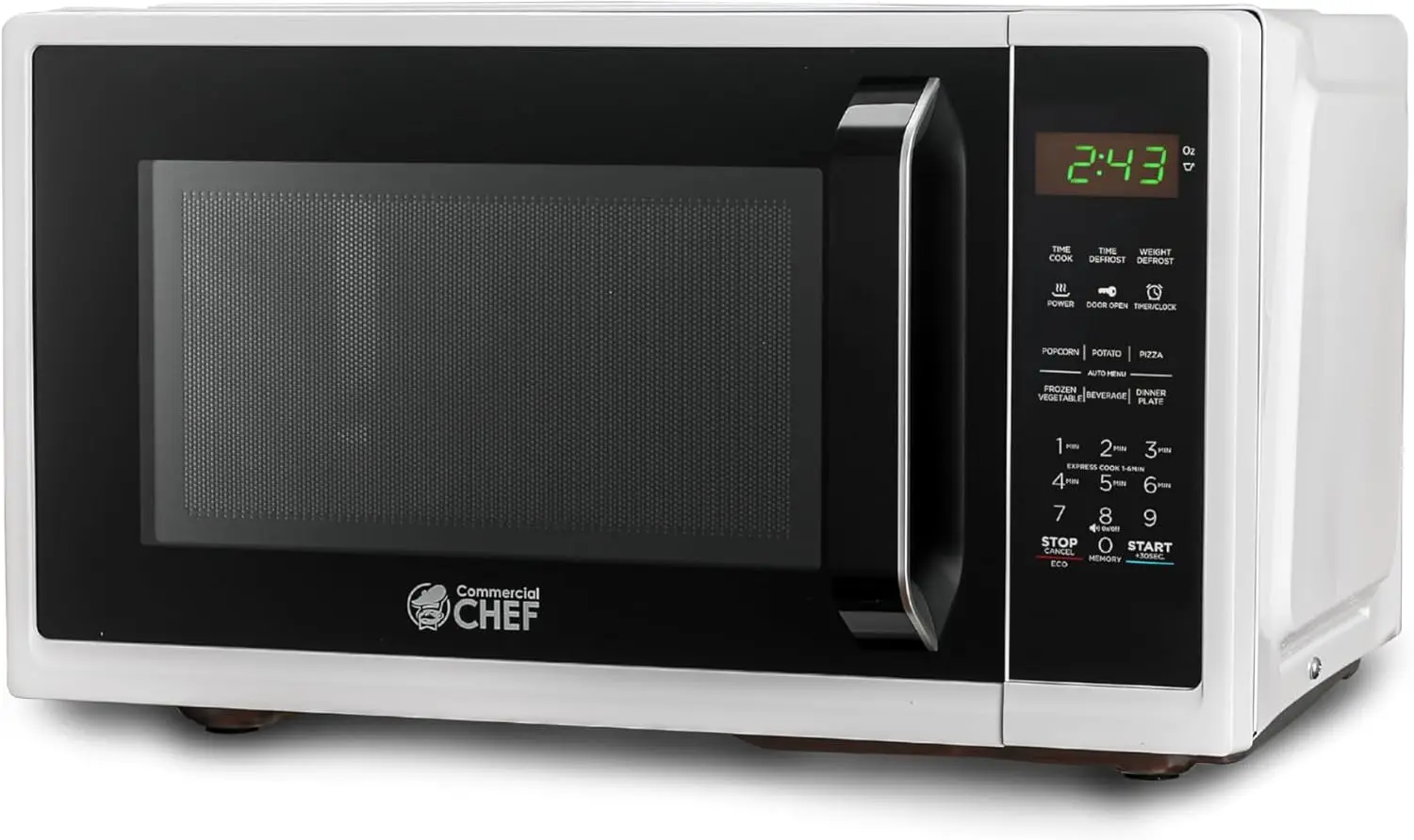 

0.9 Cubic Foot Microwave with 10 Power Levels, Small Microwave with Grip Handle, 900W Countertop Microwave with Digital