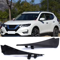 2PCS For Nissan X-Trail Xtrail T32 Rogue 2014-2018 Car Front Windshield Wrap Corner Trim Wiper Side Trim Cover Lid Plate