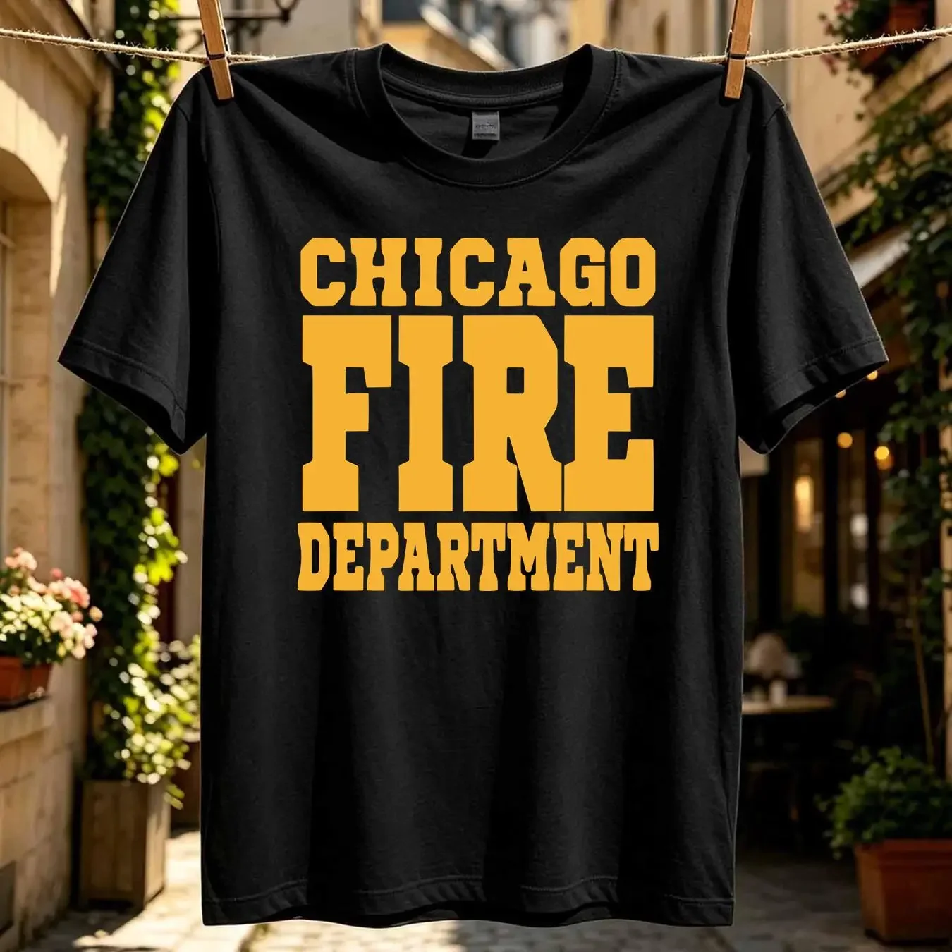 washed T Shirt Chicago Fire Department vintage Washed graphic Versatile designer clothes Stylish Top For Everyday Wear fashion