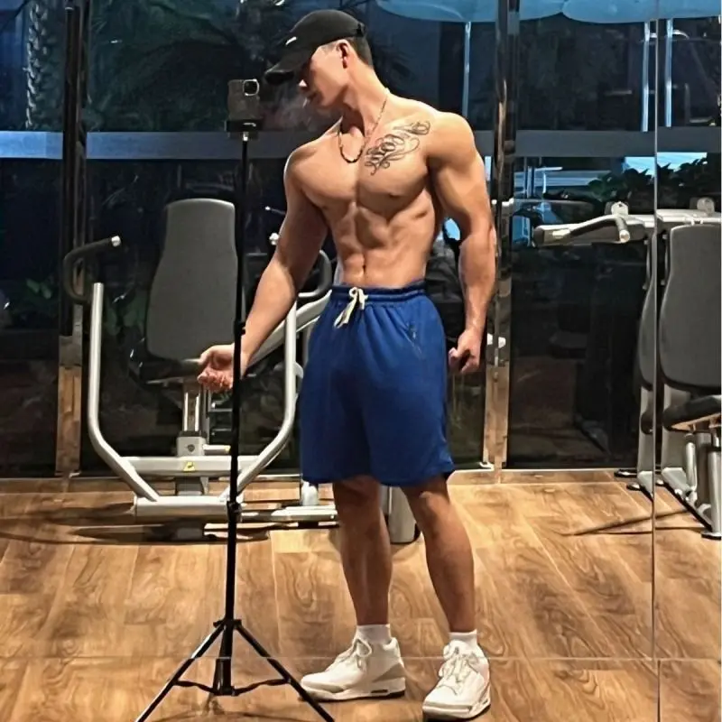 American Shorts Men Open Crotch Sex Pants Summer Basketball Short Gym Fitness Quick Dry Sports Sweatpants Casual Streetwear Mens
