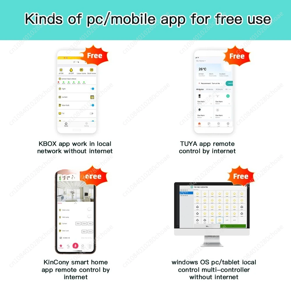 KC868-H32B وحدة تحكم المنزل إيثرنت RJ45/WiFi/RS232 نظام التبديل عقدة-أحمر MQTT HTTP TCP التتابع #3