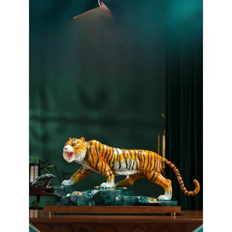 

Tiger Brass Ornament Home Furnishing Boss Office Wine Cabinet Entrance Ornament