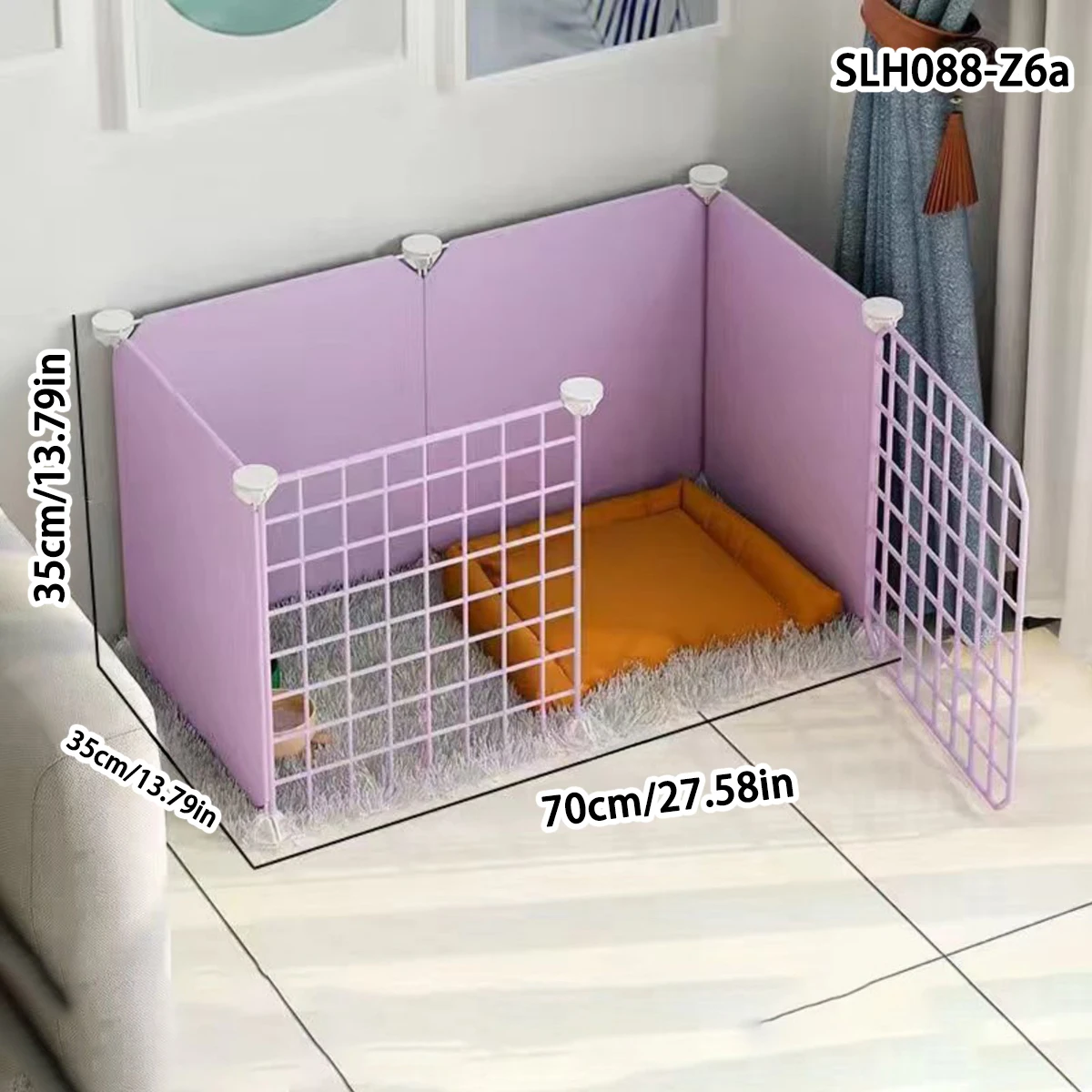 

Dog Pet Fence Indoor Isolation Door Dog Cage Small Dog Iron Guardrail Free Combination Cat and Dog Pet Fence