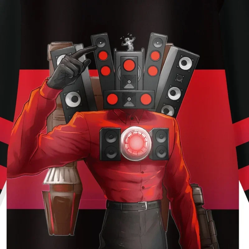 مجموعات ملابس الاطفال الأولاد Skibidi المرحاض زي ربيع الخريف طويلة الأكمام قميص وسراويل منامة لينة ملابس منزلية ملابس عيد ميلاد