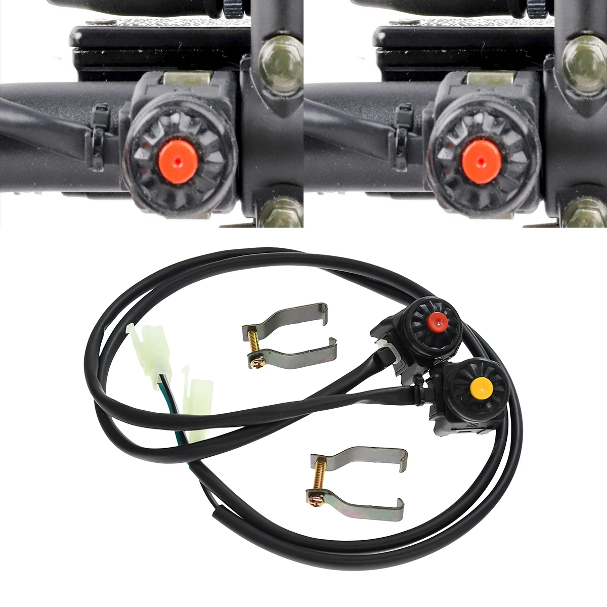 

For Honda KTM Yamaha Kawasaki ATV Universal Motocross Horn Button Engine Starter Kill Switch Commonly Open Electrical Converter