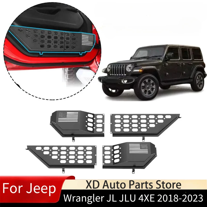 Front Storage Storage Pocket For Jeep Wrangler JL JLU 4XE 2018-2023 Gladiator JT 2020-2023 Rack Door Body Kit Tuning Accessories