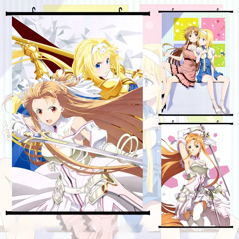 

Sword Art Online Yuuki Asuna Decoration Picture Mural Anime Scroll Painting Cartoon Comics Poster Canvas Wallpaper Prints Gift