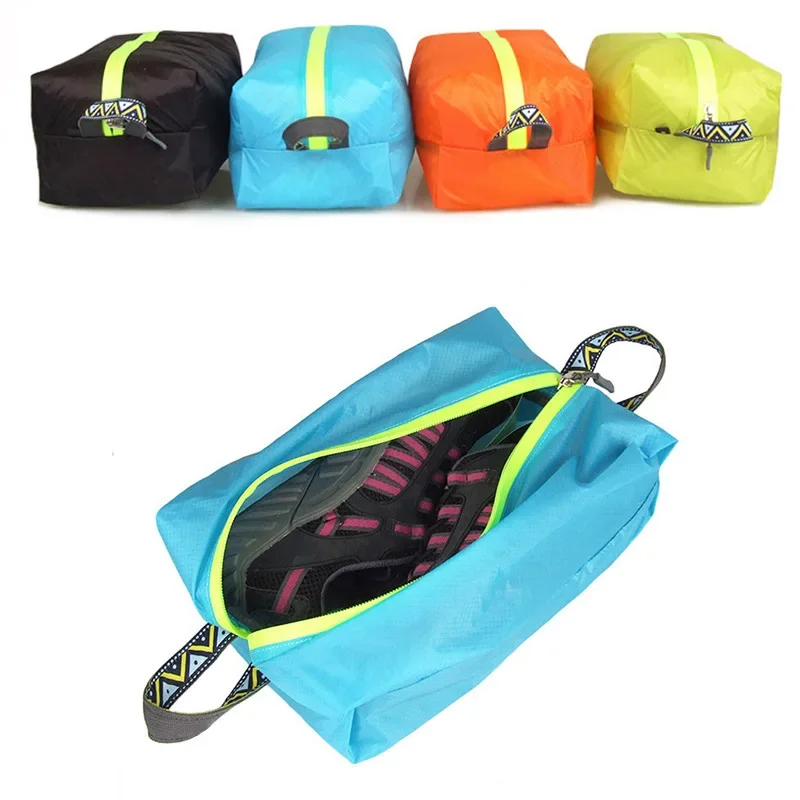 Bolsa de almacenamiento de viaje Oxford impermeable, organizador portátil de nailon, bolsa de clasificación de zapatos, 4 colores disponibles, gran