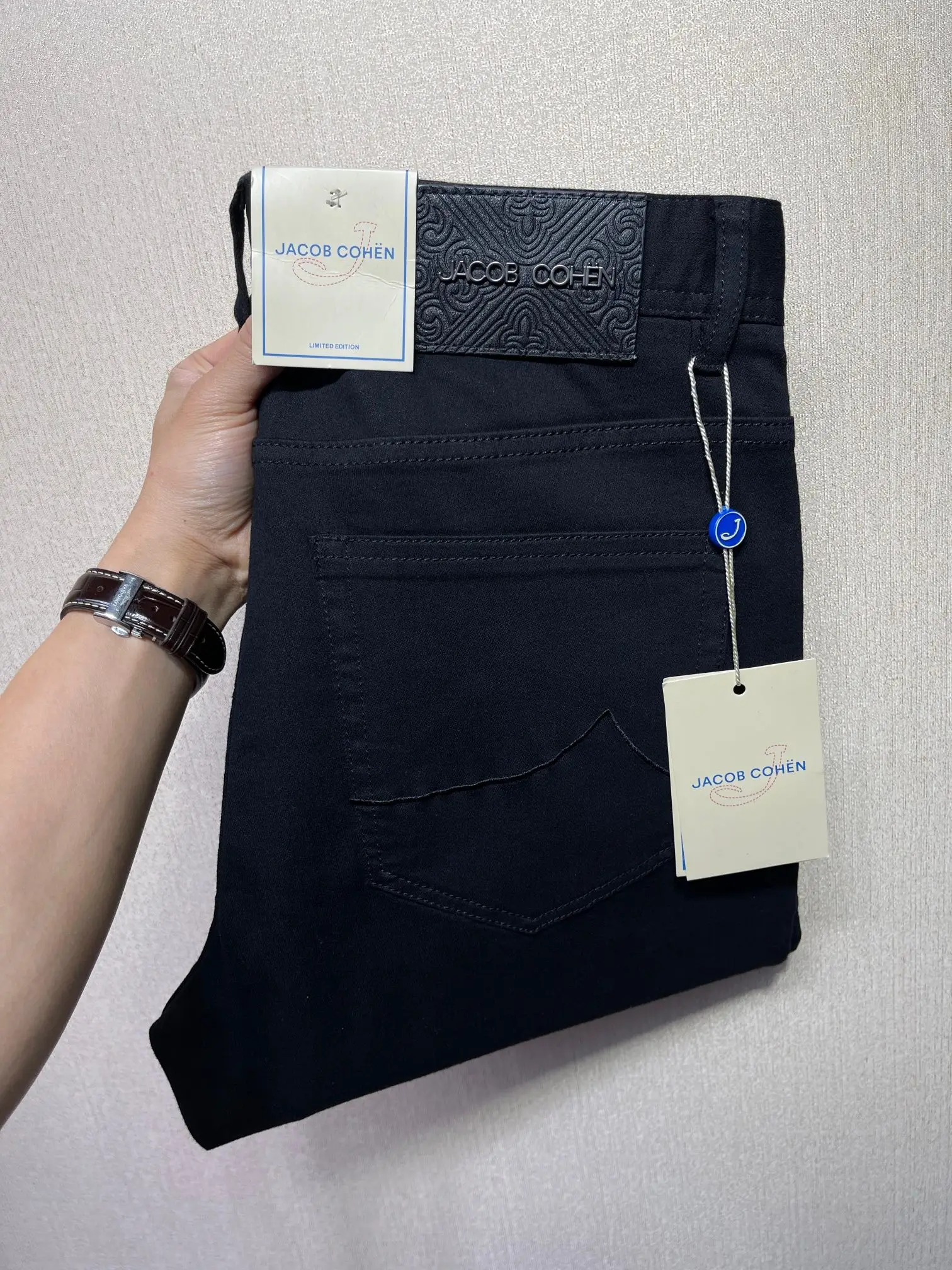 

OECHSLI Jeans Thin Cotton Men 2026 Spring Summer new straight embroidery comfortable zipper casual Big size 29-42 long Pants