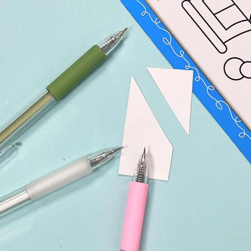 6pcs/set Refill Art Utility Knife Scrapbooking Cutting Tool Sticker Tape Cutter Paper Cut Knife Pen Express Box Knife DIY Craft