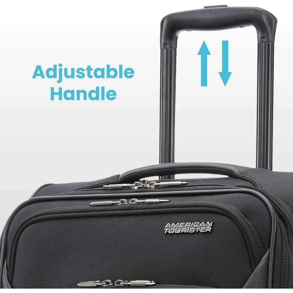 Koper Spinner Softside yang Dapat Diperluas 24 Inci Warna Ungu Anggrek dengan Roda untuk Mobilitas yang Nyaman