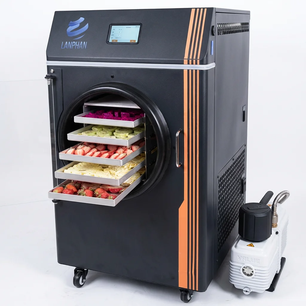 Energy Saving 6kg Small Freeze Dryer Food Fruit And Vegetable Sublimation Lyophilizer Machine Home With Vacuum Pump Hot Sale