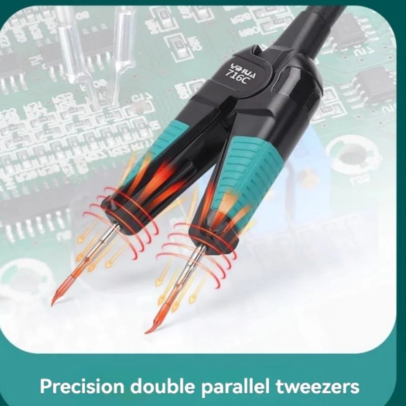 High-precision Tweezer-type Electric Soldering Iron Electric Clamp-type Welding Table Fine Double-head Electric Soldering Iron