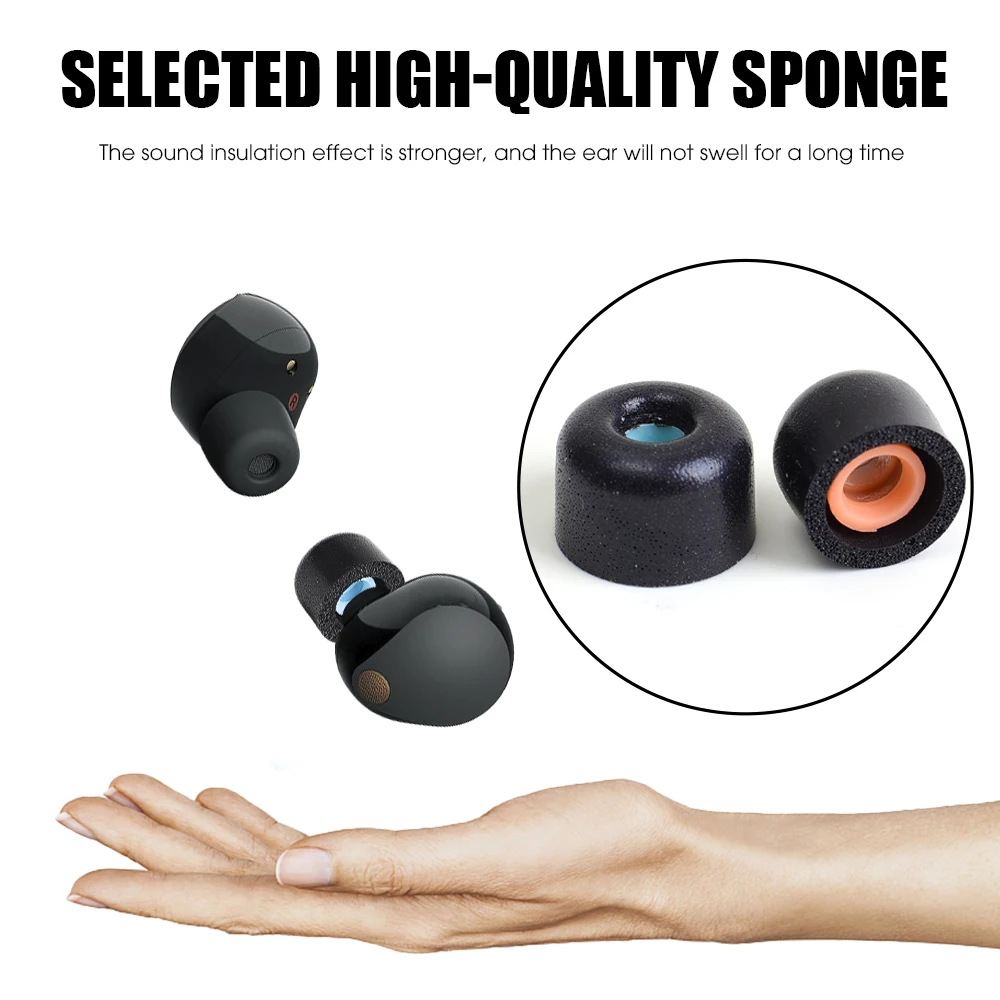 Soft Memory Foam Earplug Ear Tips For Sony WF-1000XM4/WF-1000XM3 Bluetooth Headphone Replacement Earbuds Cushion Earpads